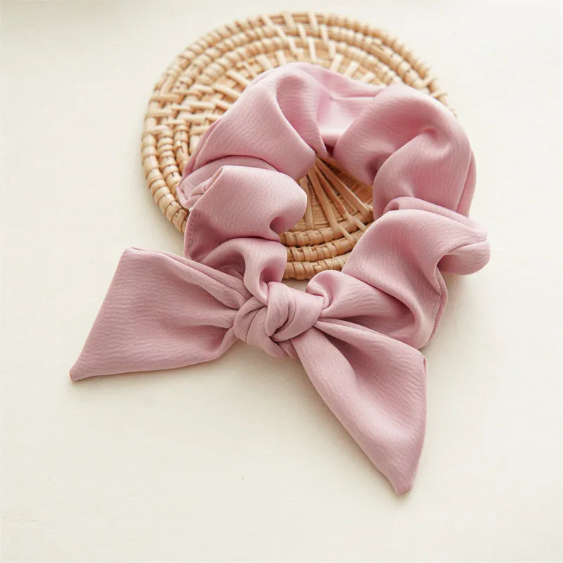 Simple Style Solid Color Cloth Pleated Hair Tie 1 Piece