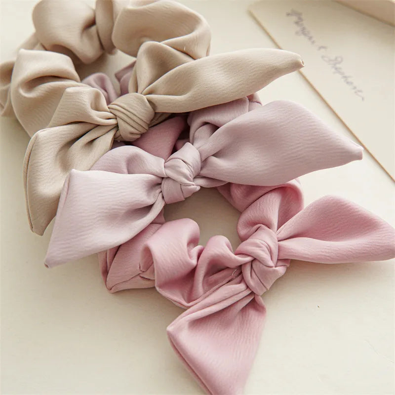 Simple Style Solid Color Cloth Pleated Hair Tie 1 Piece