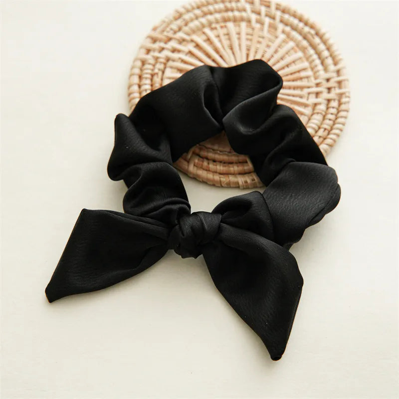 Simple Style Solid Color Cloth Pleated Hair Tie 1 Piece