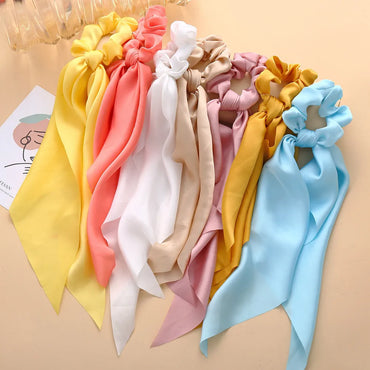 Simple Style Solid Color Cloth Ribbon Hair Tie 1 Piece