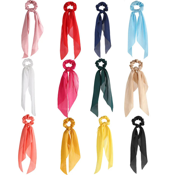 Simple Style Solid Color Cloth Ribbon Hair Tie 1 Piece