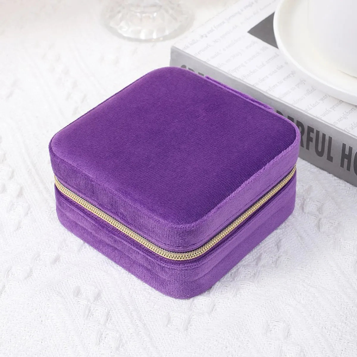 Simple Style Solid Color Cloth Wholesale Jewelry Boxes