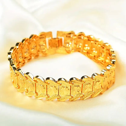 Simple Style Solid Color Copper Gold Plated Men'S Bracelets