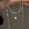 Simple Style Solid Color Copper Inlay Zircon Layered Necklaces