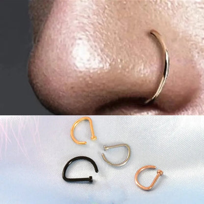 Simple Style Solid Color Copper Nose Ring In Bulk