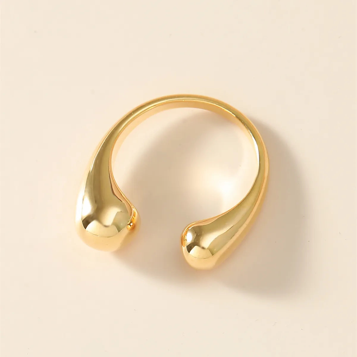 Simple Style Solid Color Copper Open Ring In Bulk