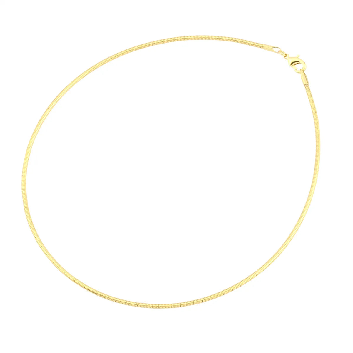 Simple Style Solid Color Copper Plating 18k Gold Plated Choker