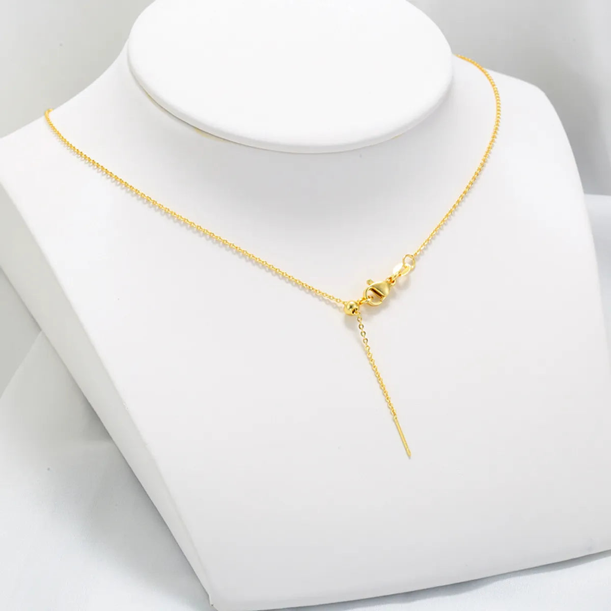 Simple Style Solid Color Copper Plating 18k Gold Plated Necklace