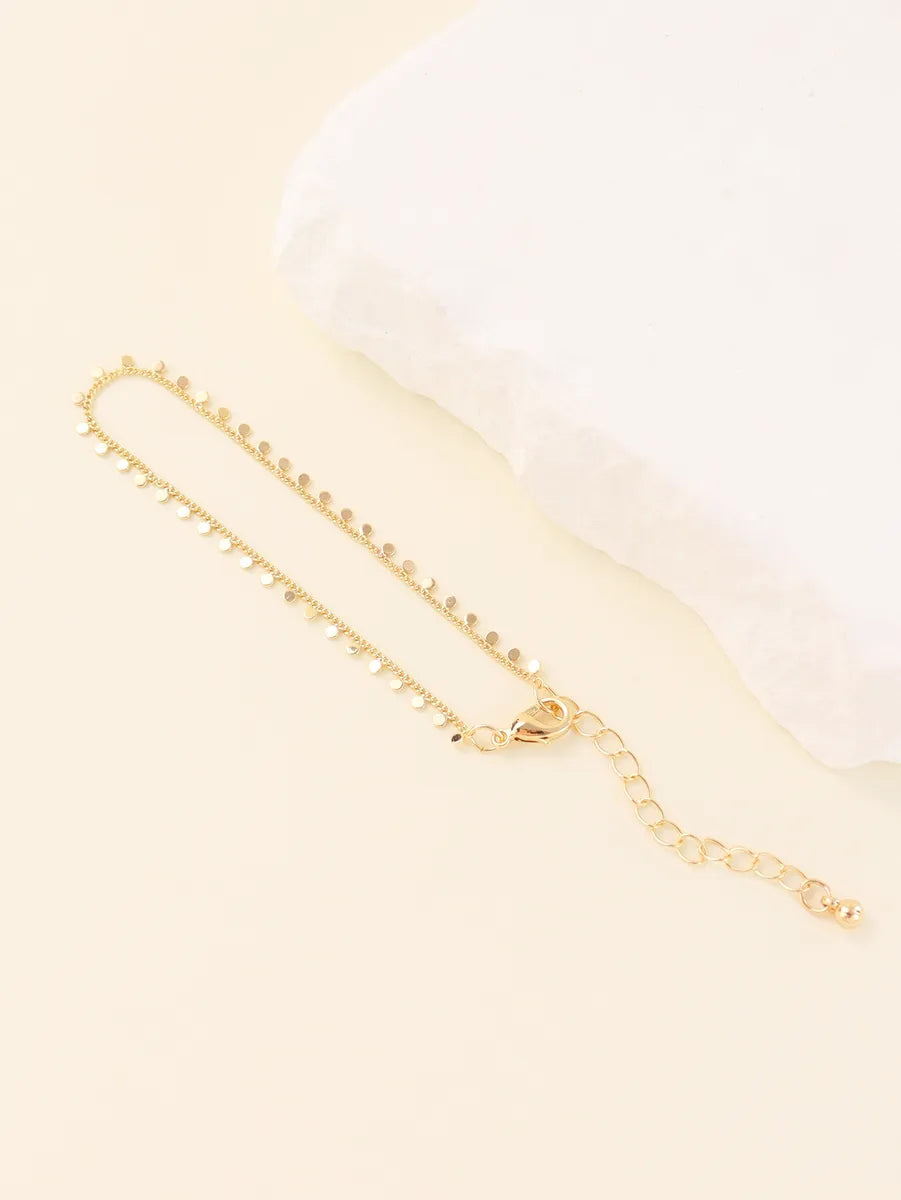 Simple Style Solid Color Copper Plating Gold Plated Bracelets