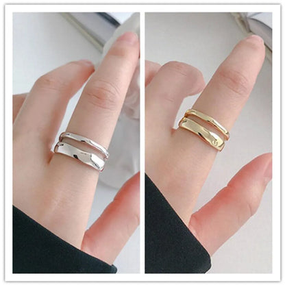 Simple Style Solid Color Copper Polishing Rings