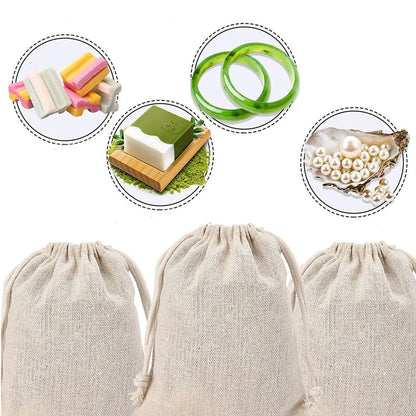 Simple Style Solid Color Cotton Drawstring Jewelry Packaging Bags