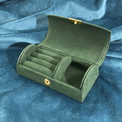 Simple Style Solid Color Fleece Jewelry Boxes