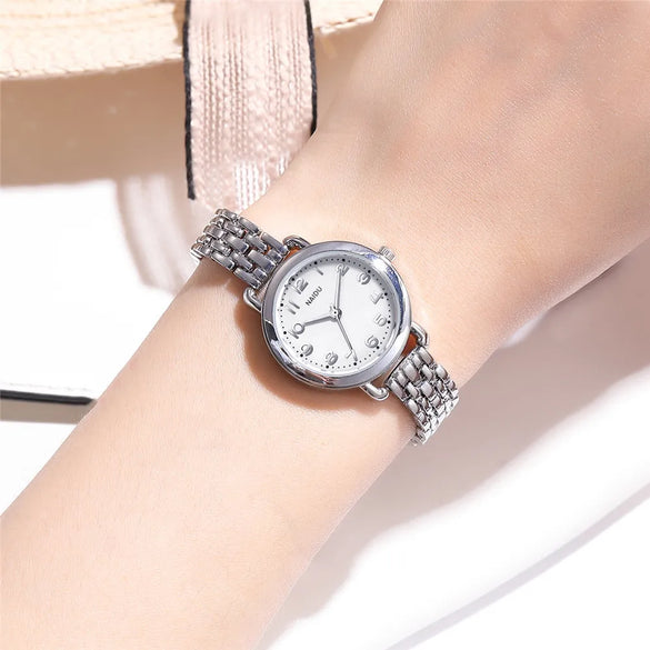Simple Style Solid Color Horseshoe Buckle Quartz Women'S Watches