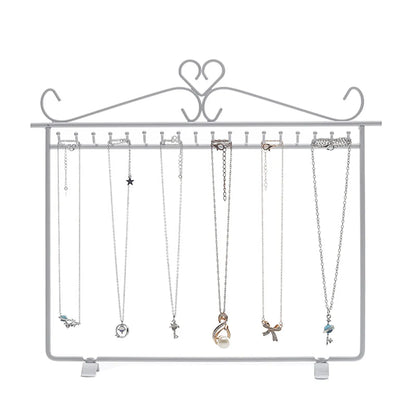 Simple Style Solid Color Iron Jewelry Rack