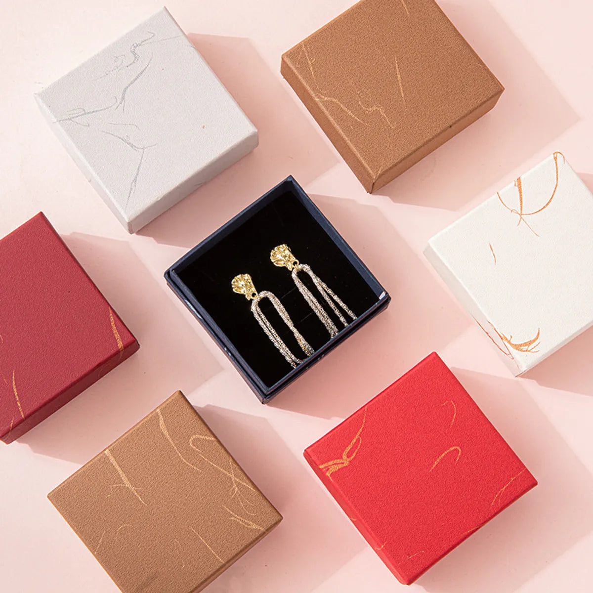 Simple Style Solid Color Jewelry Boxes