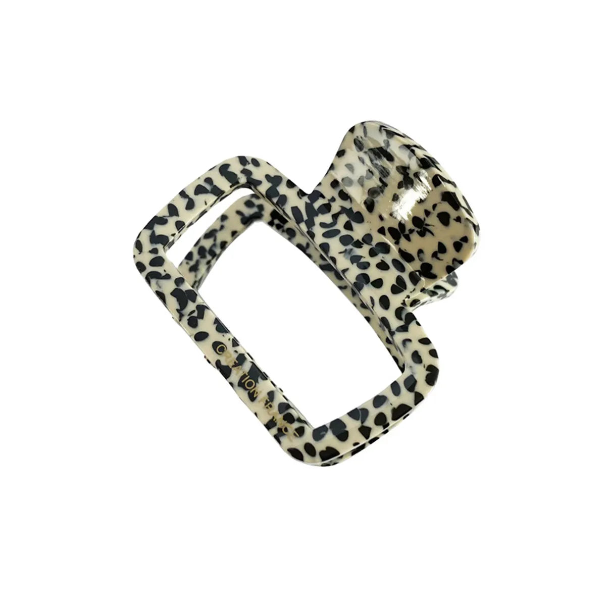 Simple Style Solid Color Leopard Rectangle Acetic Acid Sheets Hair Claws