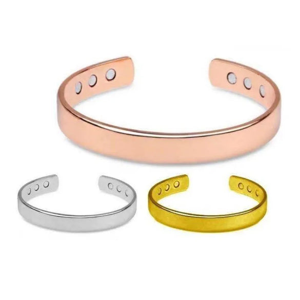 Simple Style Customization Laser Engraving Solid Color Magnet Metal Bangles Wholesale
