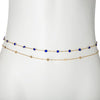Simple Style Solid Color Metal Inlay Zircon Women'S Waist Chain
