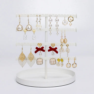 Simple Style Solid Color Metal Jewelry Display Shelf