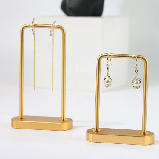 Simple Style Solid Color Metal Jewelry Rack