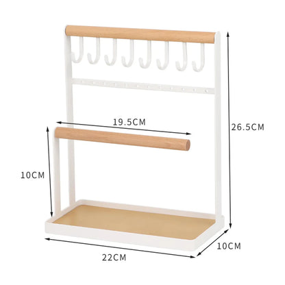 Simple Style Solid Color Metal Jewelry Rack