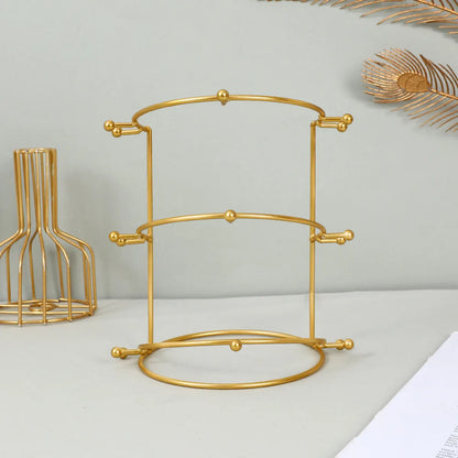 Simple Style Solid Color Metal Jewelry Rack