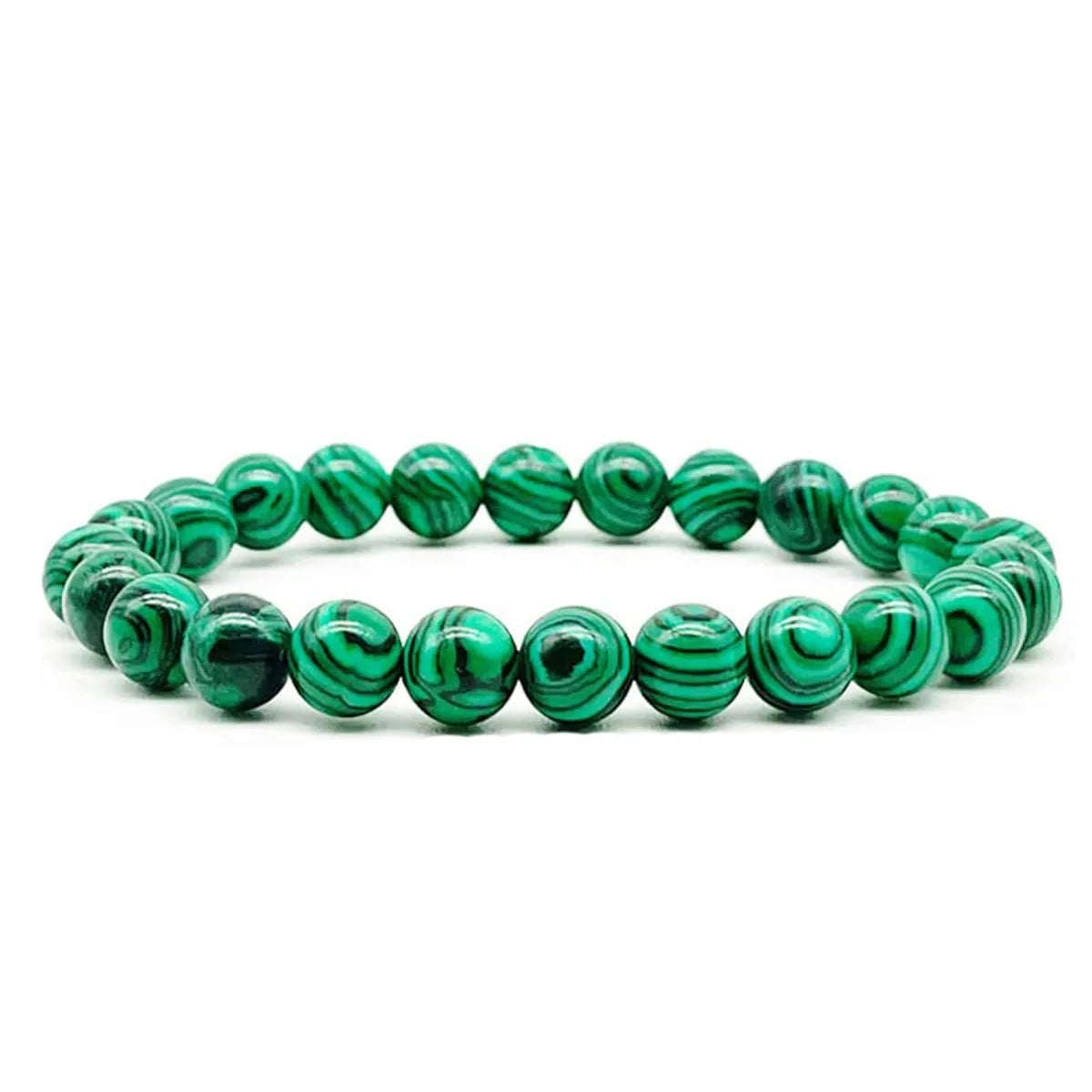 Simple Style Solid Color Natural Stone Beaded Bracelets