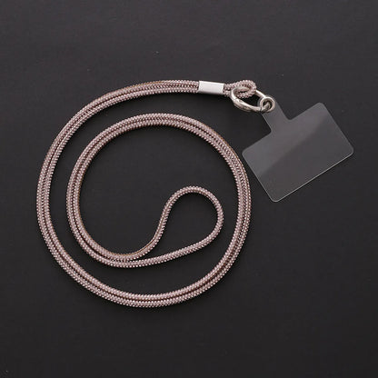 Simple Style Solid Color Nylon Metal Plating Mobile Phone Chain