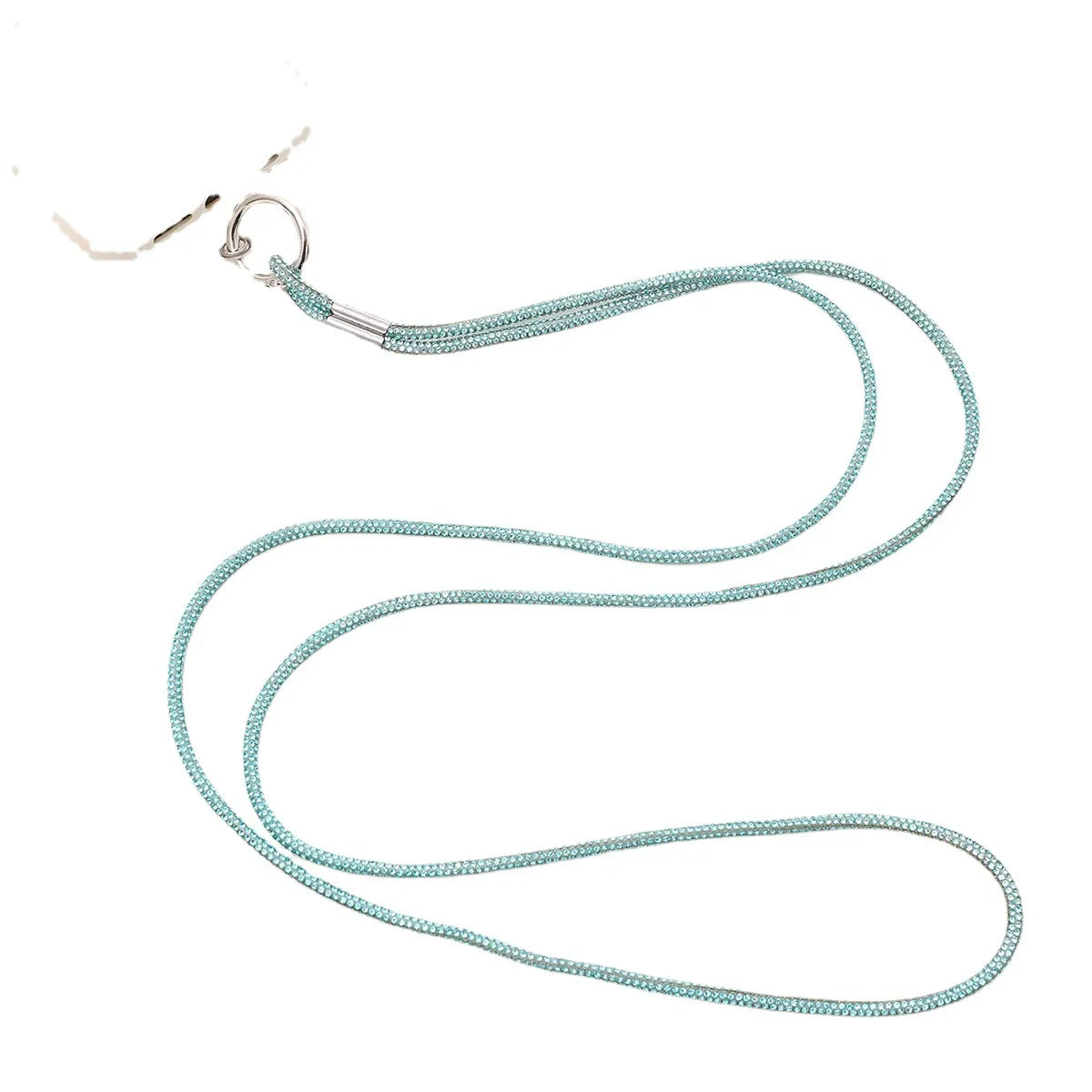 Simple Style Solid Color Nylon Metal Plating Mobile Phone Chain