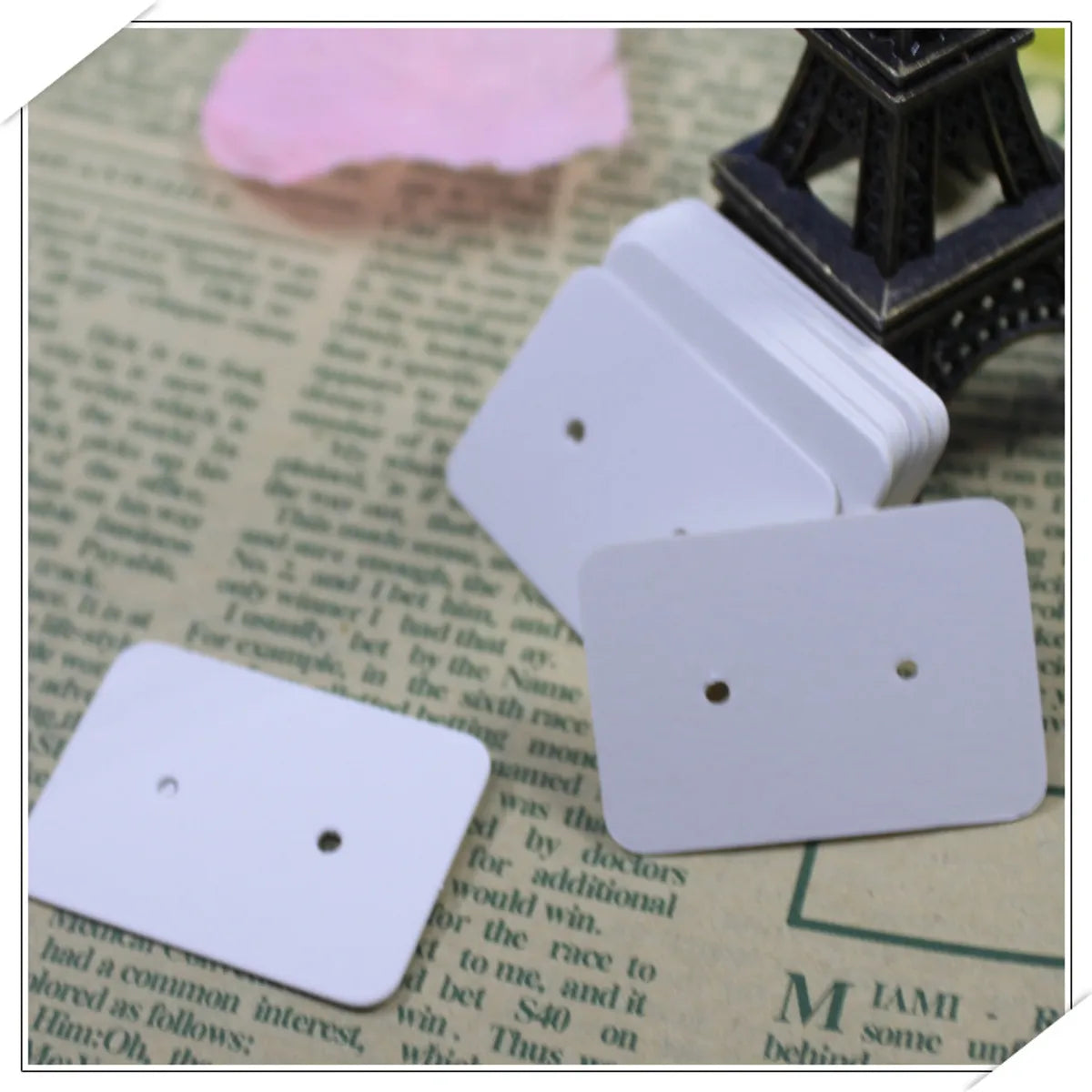 Simple Style Solid Color Paper Card Jewelry Packaging Cardboard