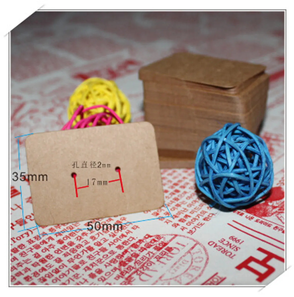 Simple Style Solid Color Paper Card Jewelry Packaging Cardboard