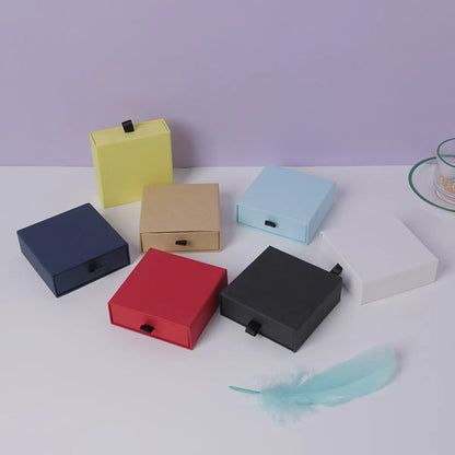 Simple Style Solid Color Paper Flannel Jewelry Boxes