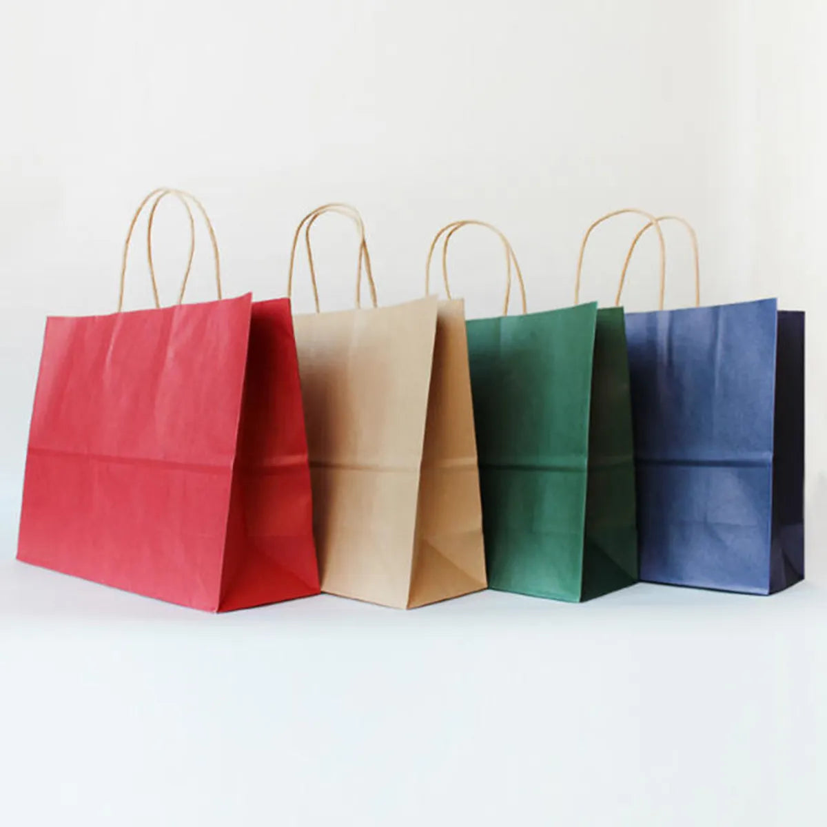 Simple Style Solid Color Paper Holiday Gift Bags