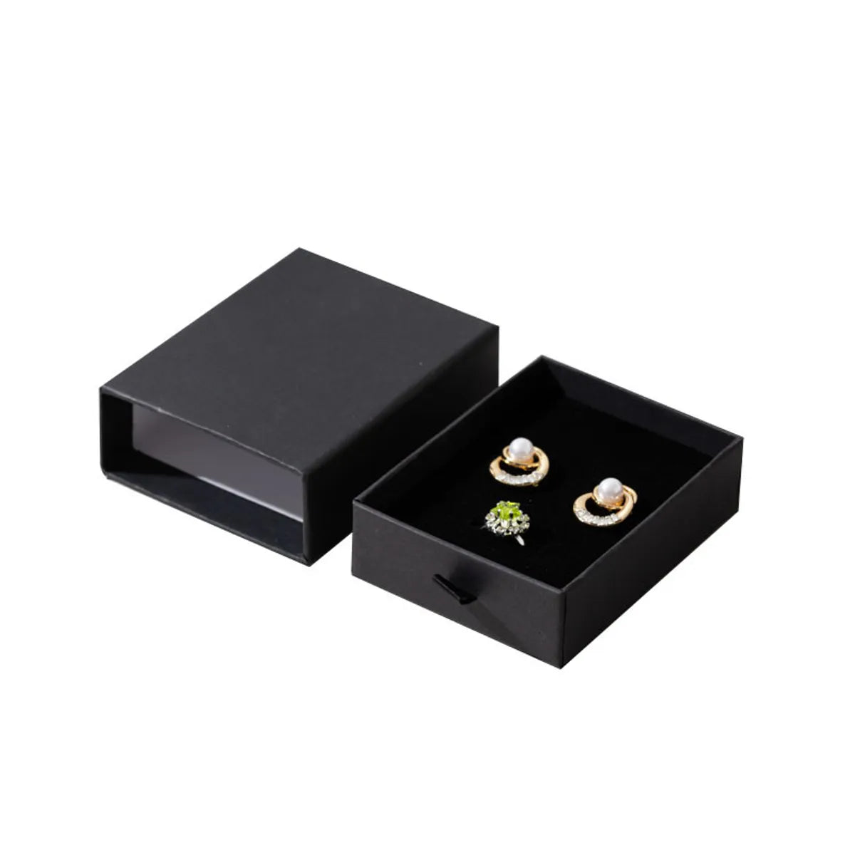 Simple Style Solid Color Paper Jewelry Boxes