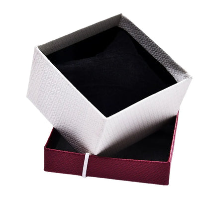 Simple Style Solid Color Paper Jewelry Boxes