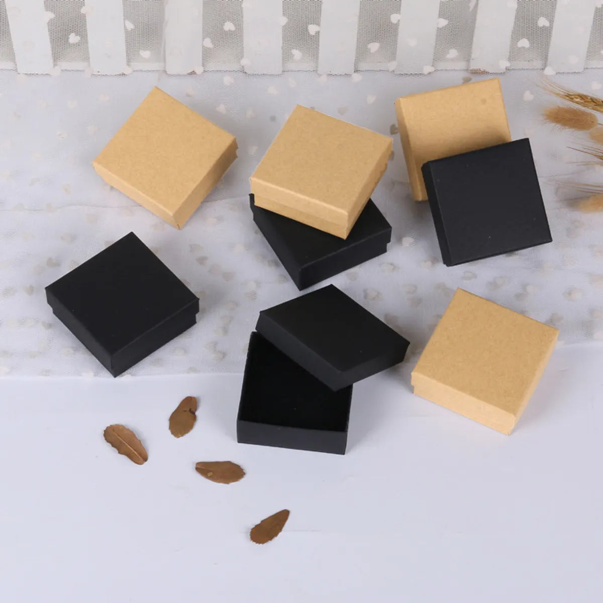 Simple Style Solid Color Paper Jewelry Boxes