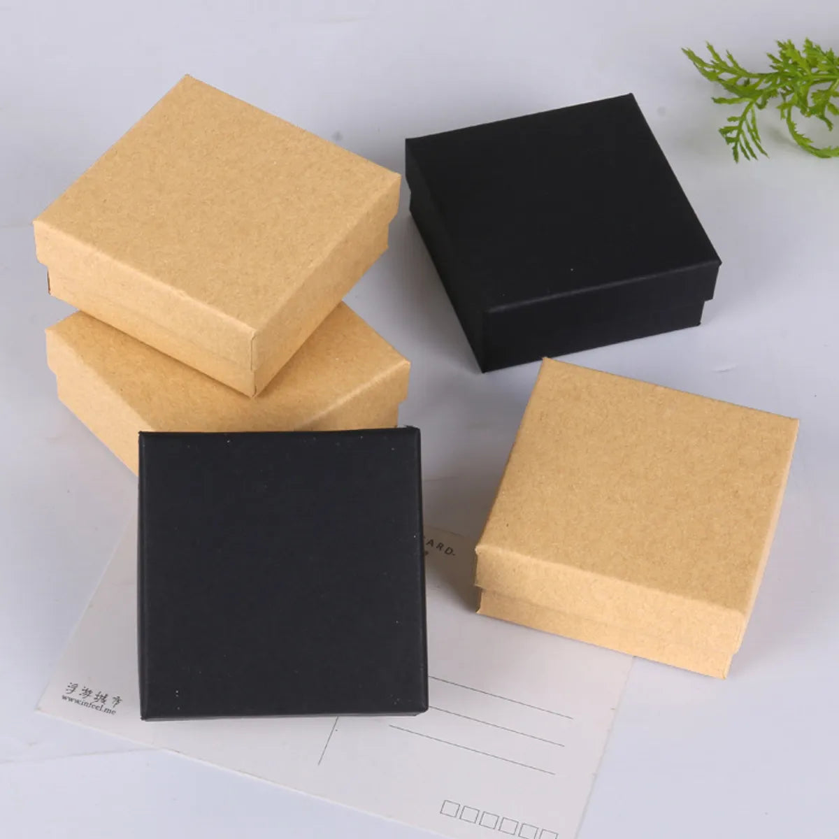 Simple Style Solid Color Paper Jewelry Boxes