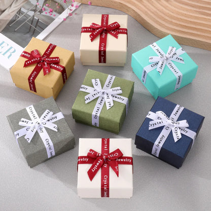 Simple Style Solid Color Paper Jewelry Boxes