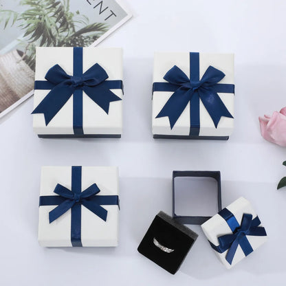 Simple Style Solid Color Paper Jewelry Boxes