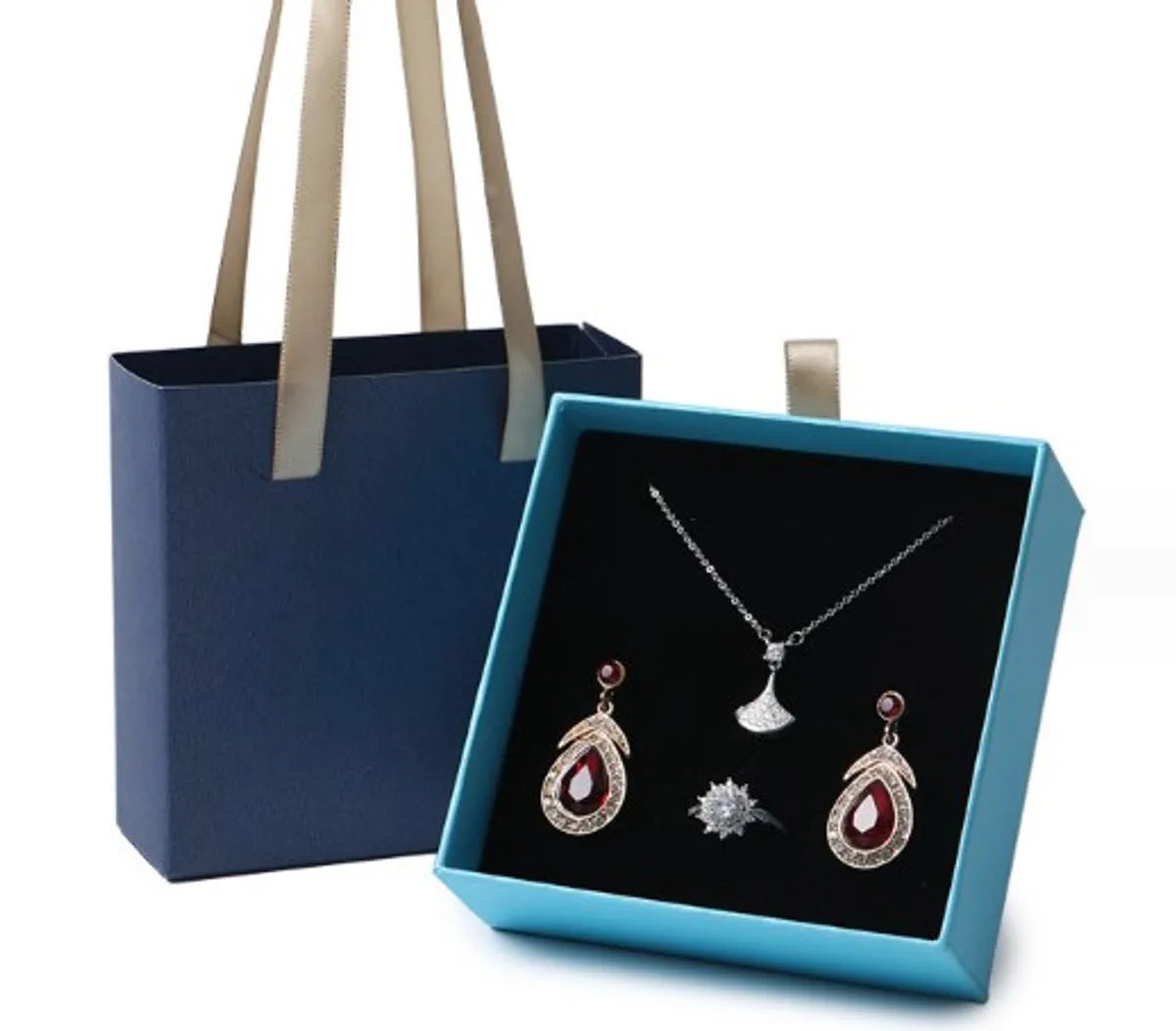 Simple Style Solid Color Paper Jewelry Packaging Bags