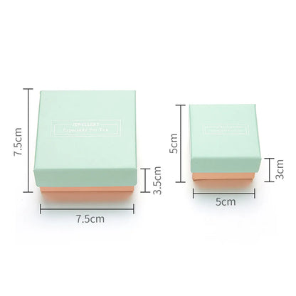 Simple Style Solid Color Paper Printing Jewelry Boxes