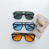 Simple Style Solid Color Pc Resin Square Full Frame Women'S Sunglasses