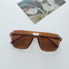 Simple Style Solid Color Pc Resin Square Full Frame Women'S Sunglasses