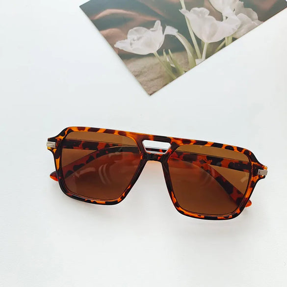 Simple Style Solid Color Pc Resin Square Full Frame Women'S Sunglasses