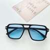 Simple Style Solid Color Pc Resin Square Full Frame Women'S Sunglasses