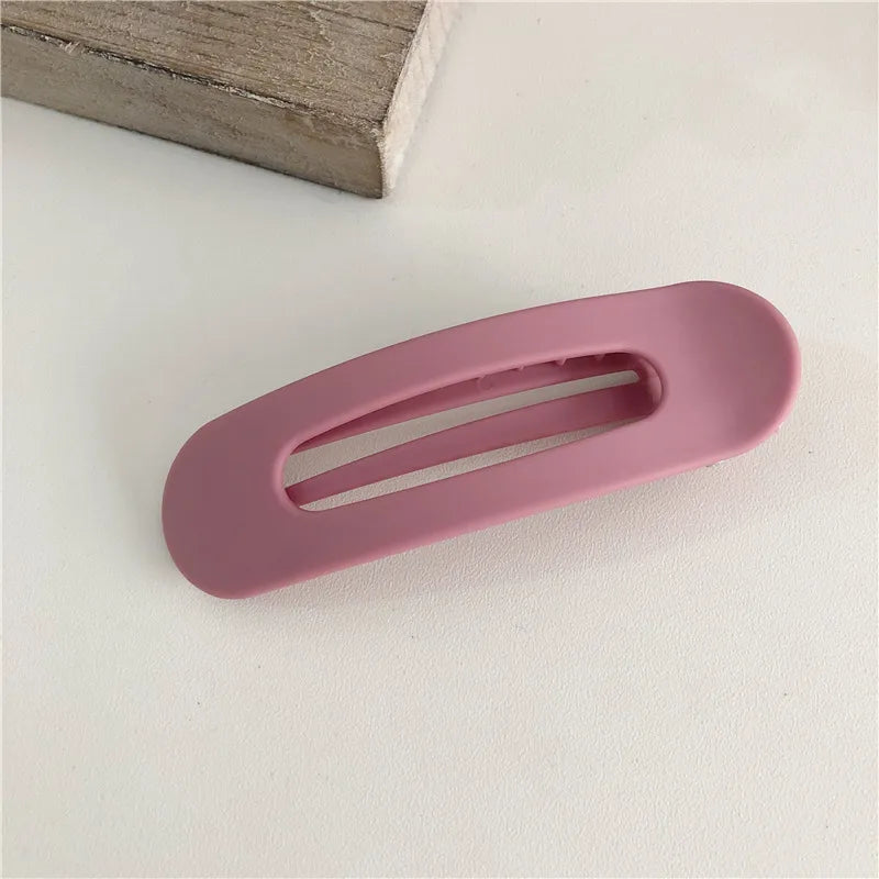 Simple Style Solid Color Plastic Hair Clip