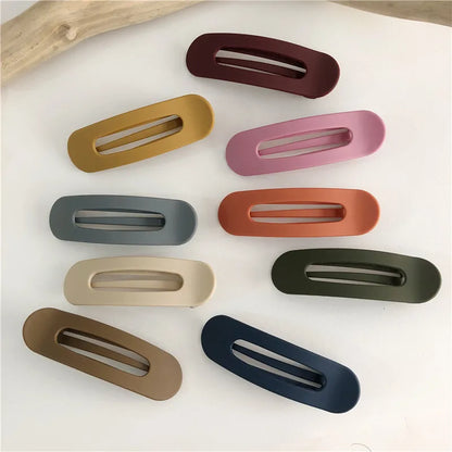 Simple Style Solid Color Plastic Hair Clip