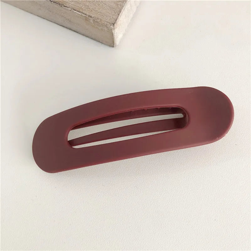 Simple Style Solid Color Plastic Hair Clip