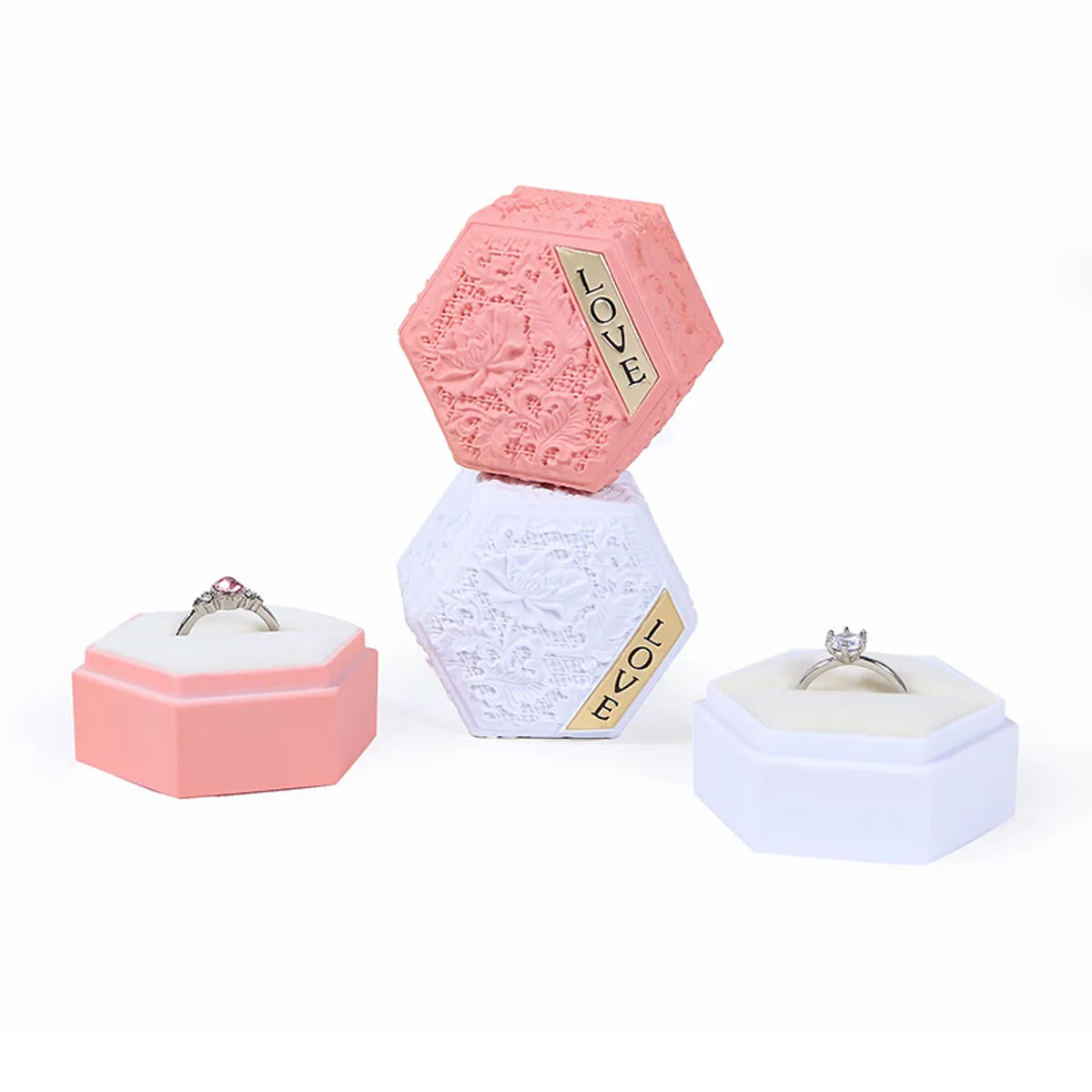 Simple Style Solid Color Plastic Jewelry Boxes