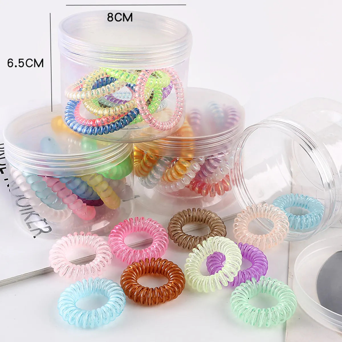 Simple Style Solid Color Plastic Resin Handmade Hair Tie 1 Set